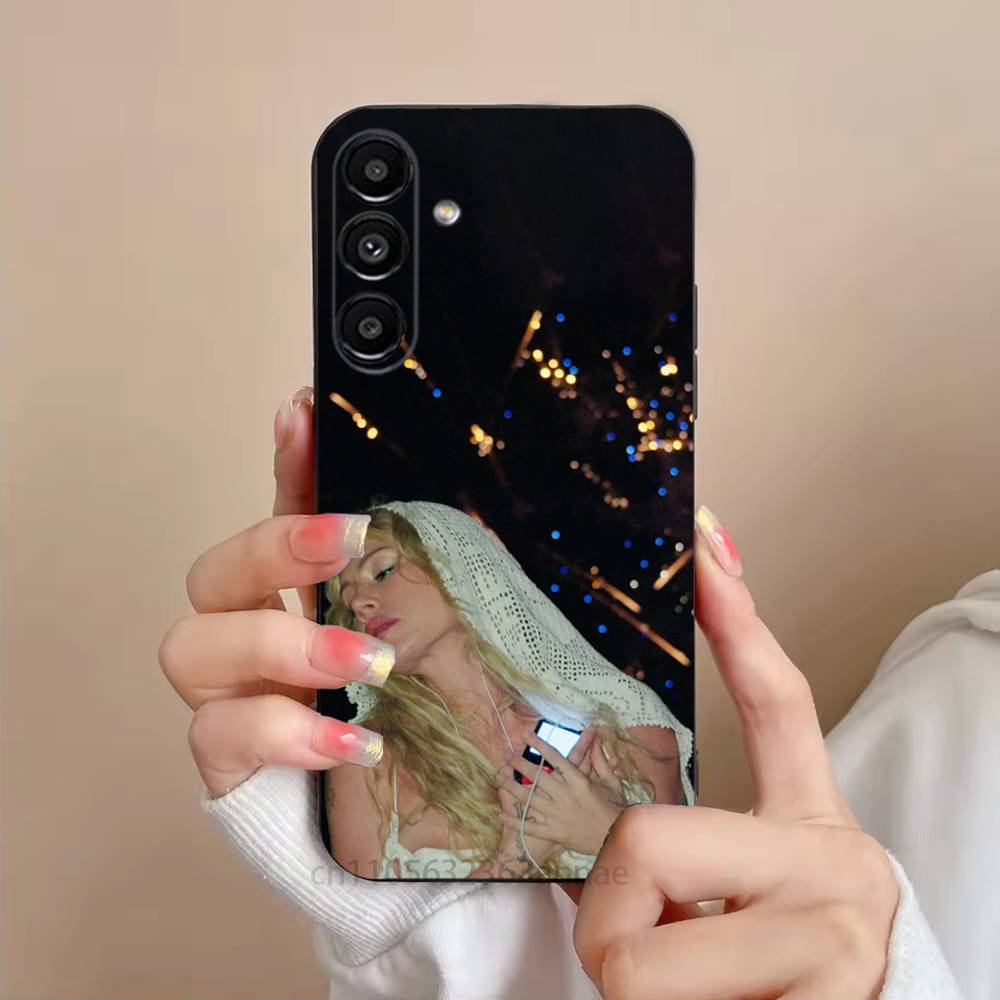Singer Slayyyter Phone Case For Samsung S25,24,21,22,23,S30,Ultra,S20,Plus,Fe,Lite,Note,S10,S9,Black Soft Shell