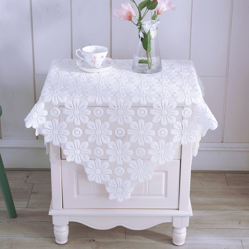 

Minimalist Thickened Microwave Oven Refriderator Cover Bedside Table Cover Sunflower-Pure White 75cm wide triangle sofa towel