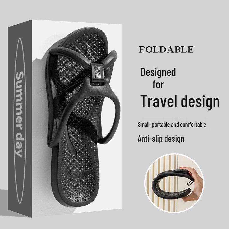

Складные дорожные тапочки: Нескользящий комфорт для мужчин и женщин, Идеально для гостиниц, Легко носить с собой, Идеально для использования в помещении и в ванной комнате 35-36 чёрный