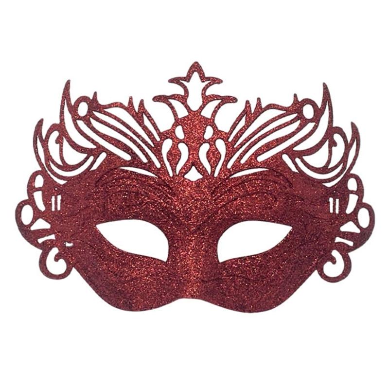 Breathable Half Face Role Play Mask Integrated Crowns And Sparkling Powder Effect For Themed Parties Cosplay Event