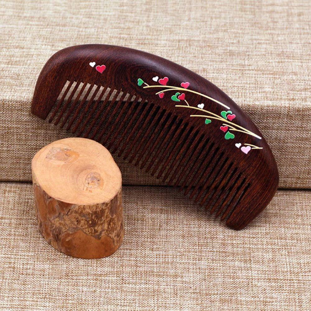 Kopfmassage-Haarkamm, zarter Sandelholzkamm, Bartkamm, Haarpflege-Werkzeug, Schönheitszubehör