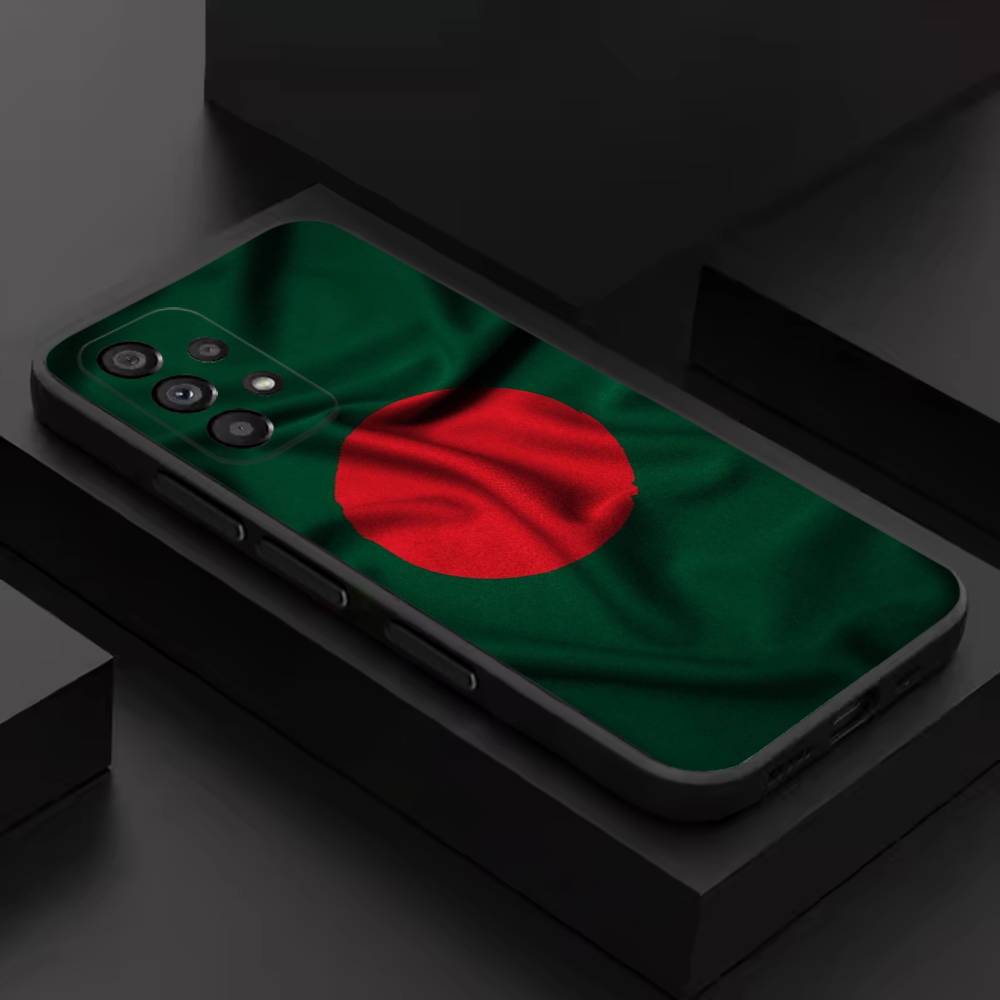 Bangladesh Flag Art For Samsung S 26,25,24,23,22,30,21,10,9,Ultra,Plus,Lite,FE,4,5G Black Soft Case Phone Case