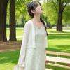 Sunscreen cardigan women's spring clothing thin fat mm outer with small shawl with suspender skirt sweet short top