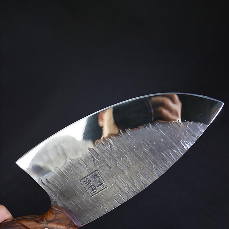 8.5 Inch Butcher Knife Chef Cleaver Slicing Handmade Forged Messer Wood Handle Kitchen Knife For Cutting Vegetables And Meat