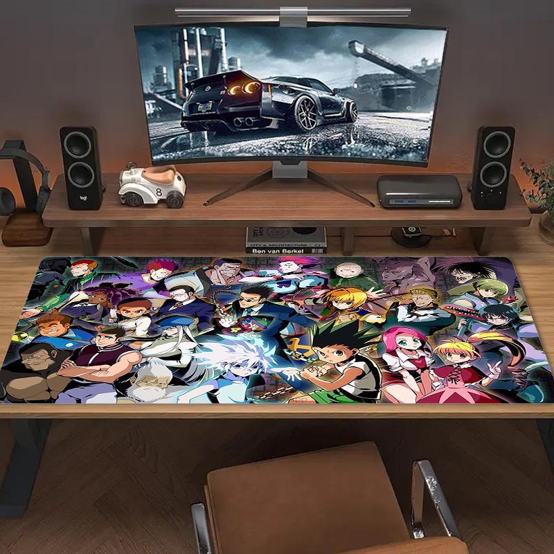 Hunter x Hunter Color Mouse Pad Large Gaming Table Cushion Non-slip Laptop Tablet Big Mousepad XXL Mat Mini PC Playmat With Lock edge