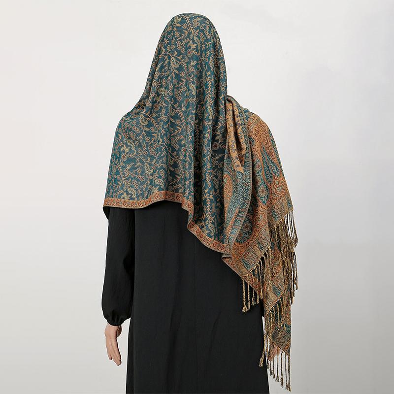 Damen Winterschal Paisleymuster Kaschmir Pashmina Schals Wraps Hijab Schals und Tücher Weibliche Echarpe Schals Luxusmarke