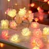 LED Rose String Lights - White/Pink Valentine's Wedding Decor & Mother's Day Gift (Room Night Light)
