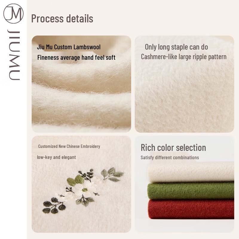 JIUMU Women's Wool Knit Scarf