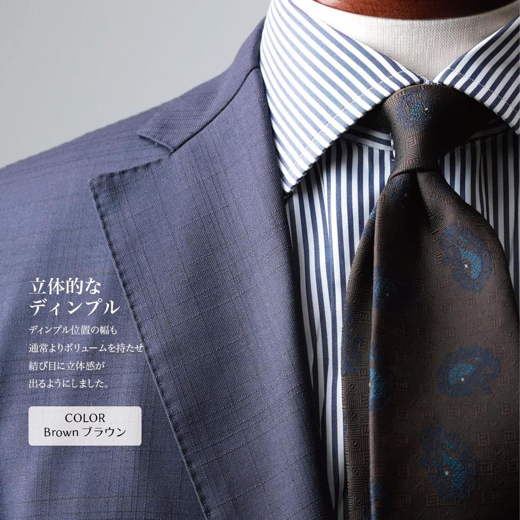 [Y&TAILOR] Necktie, Kyoto-made, Tango-made, Large Pattern, Square, Small Pattern, Paisley Weave Series, 100% Silk, High-Quality, Made in Japan,