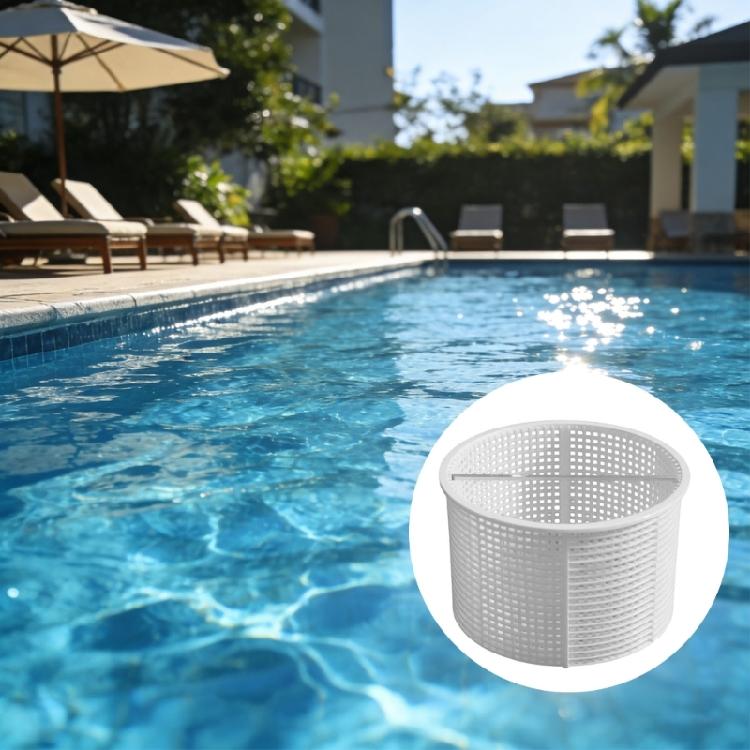 Pool Skimmer Basket For Swimming Pools Efficient Surfaces Debris Filtering with Plastic Construction Easy Installation