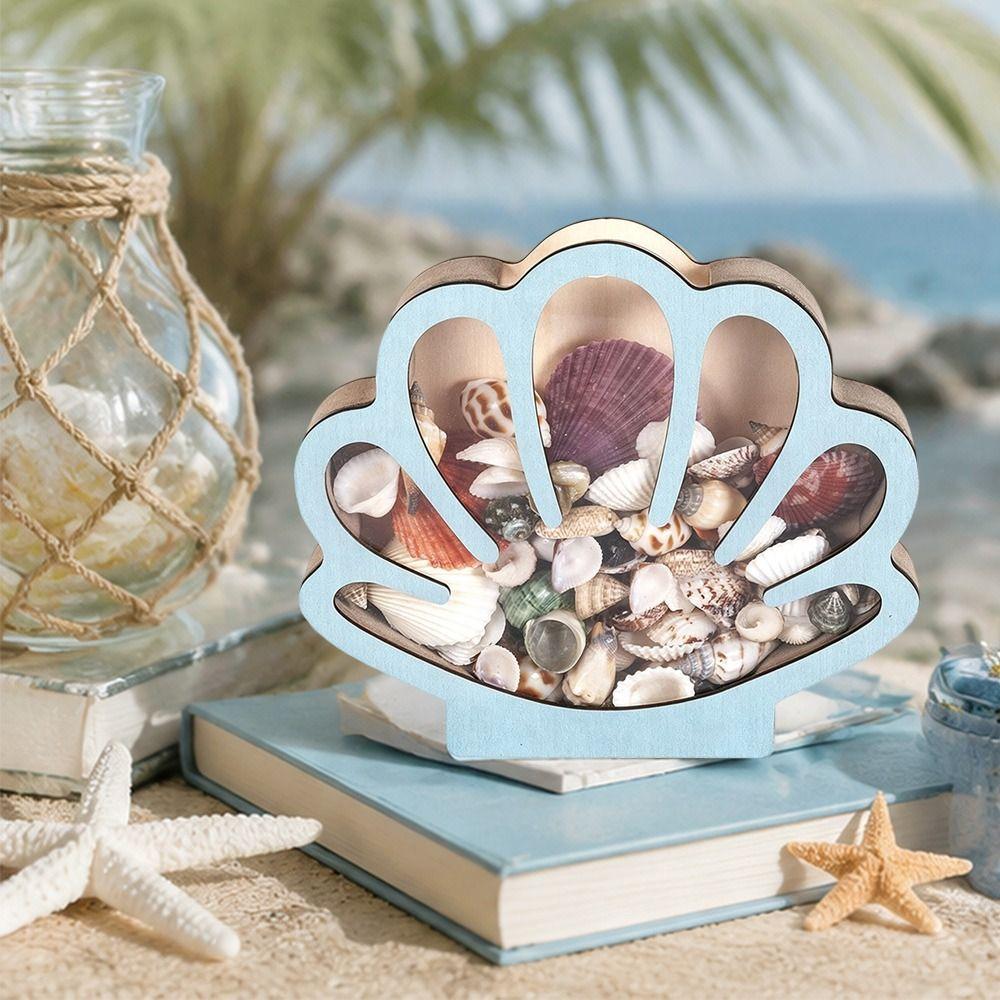 Dust-proof Shell Storage Container Clear Acrylic Display Organizer Box  Decorative Storage