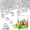 Fake Ice, Clear Fake Ice Cubes Acrylic, 17 Mm 100 PCS Acrylic Decorative Ice Cubes for Photography Accessories Props Decoration Vase Fillers