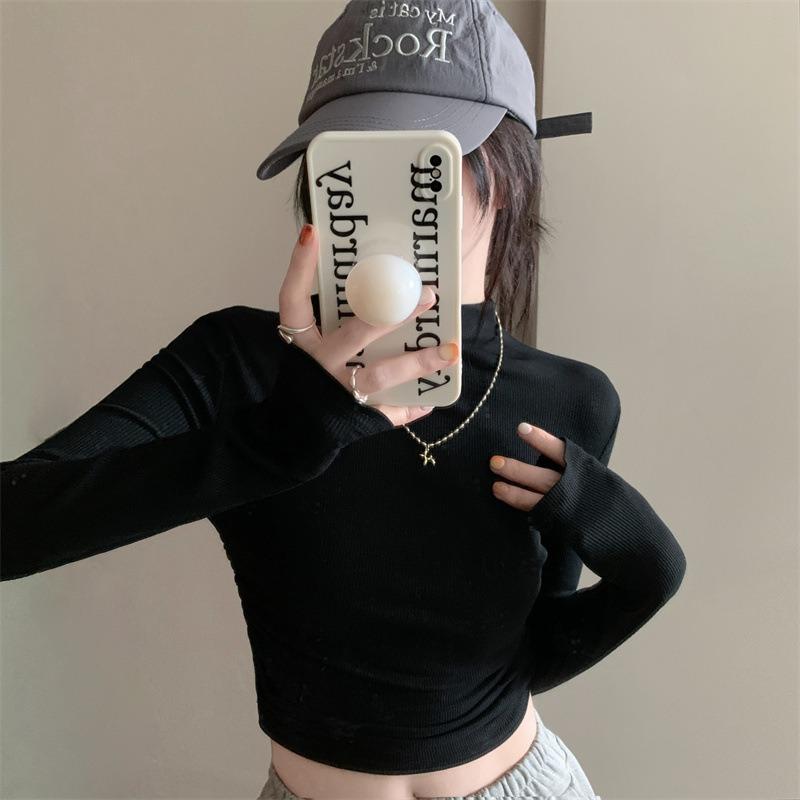 Interior Long Sleeved T-shirt Women's High Neck Base Shirt