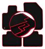 Velour Floor Mats with Red Edge For: Peugeot 308 II Estate, SW (2013-)