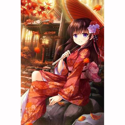 Ricamo Diamante Mosaico Ragazza Anime 5D Punto Croce Pittura Diamante Fai da Te Adesivo Decor Dipinti