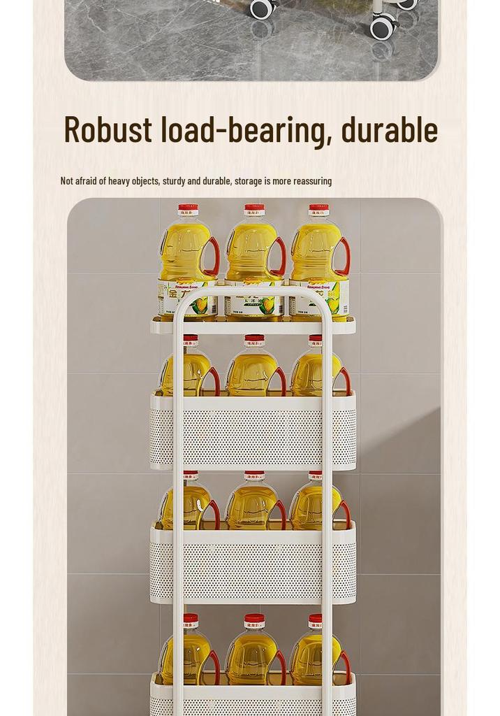 Tall Multi-Layer Kitchen Storage Rack for Narrow Spaces