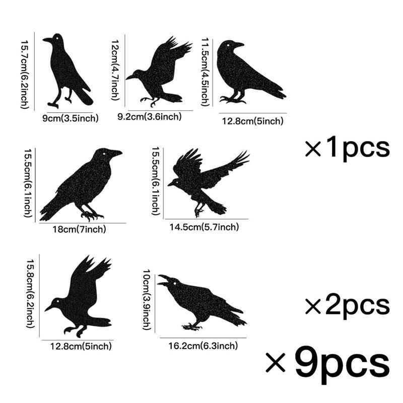 Banner agățat de cioara neagră de Halloween Ghirlanda cușcă de păsări Ornament Pandantiv de hârtie pentru petrecerea de Halloween Decorare pentru acasă Recuzită de groază