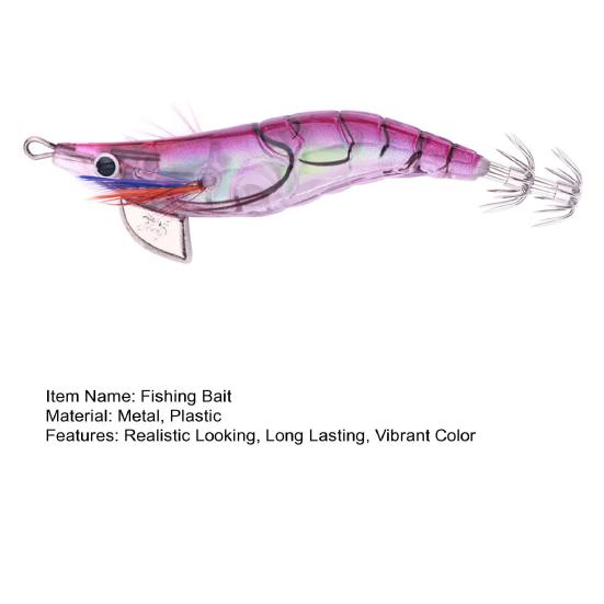 Artificial Lure Shrimp Fake Bait with Sharp Hook Realistic Looking Bright Color Lightweight Portable Bionic Bait Hard Lure