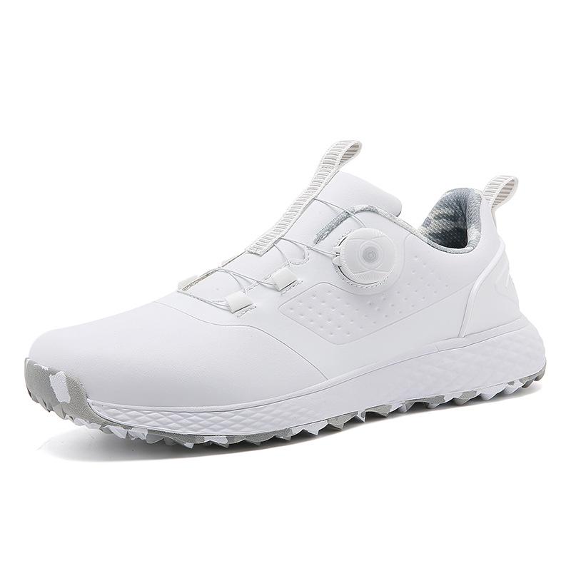 Unisex Waterproof Golf Shoes with Rotating Button - Casual Sports Footwear