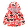 Toddler Kids Cartoon Print Hooded Jacket Boys Girls Lightweight Windproof Zip Up Casual Outerwear Coat