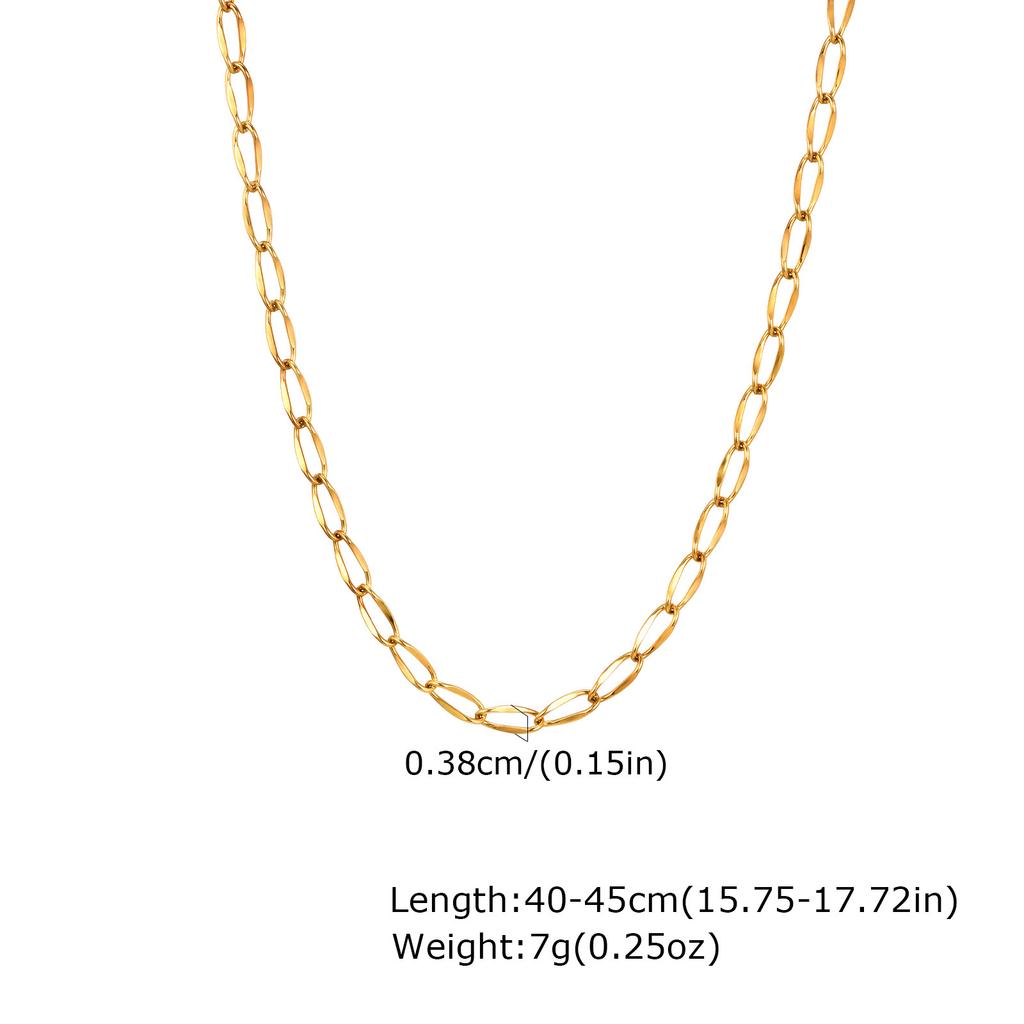 Necklace Fashion Gold Stainless Steel Necklace Bracelet Simple Personality Ladies 2133