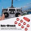 Metal Switch Nut Wrench Radio Control Controller Upgrade Part Set for Futaba JR (Red)