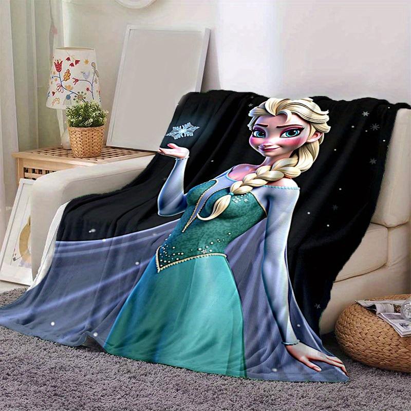 1pc. Cartoon Elsa Blanket, Seasonal Universal, Home Decoration, Throw Blanket, Cartoon Bedding, Soft Flannel Throw Blanket, Versatile & Cozy