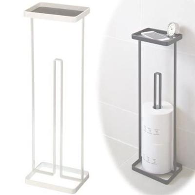 Free Standing Toilet Paper Holder with Non-Slip Reinforced Base Large Capacity Easy Assembly Bathroom Toilet Paper Stand