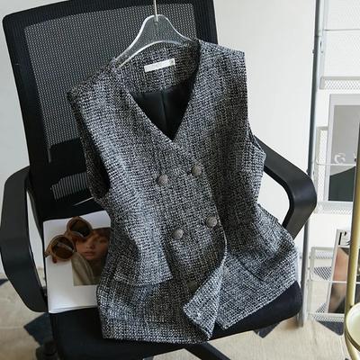 Weste für Damen Vielseitig Ärmellos Gefüttert Weste Lässig Retro Locker Ärmelloser Blazer Weste Top