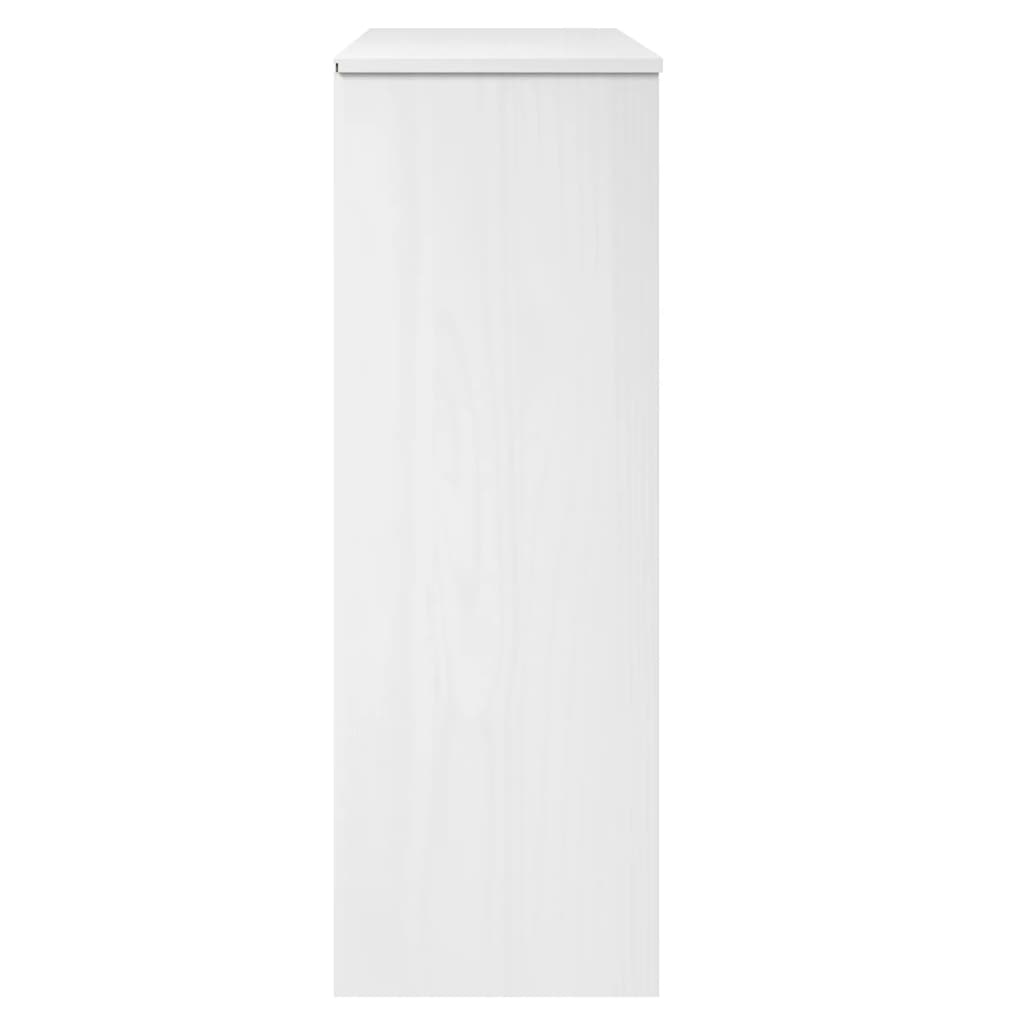 Vidaxl Nadstawka Molde, Biała, 90X35X100 Cm, Lite Drewno Sosnowe