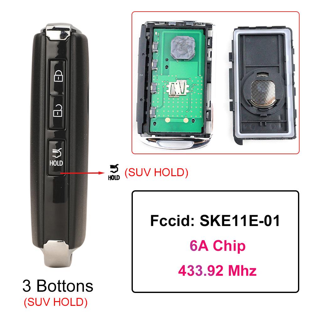 SKE11E-01+6A chip+433.92Mhz Car Smart Remote Key Fob for Mazda 3 6 MX-5 MIATA CX-9 CX-3 CX-5 CX-30 Axela CX-4 CX-8 CX9 2019-2023