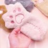 Korean Style Cute Cat Paw Plush Pencil Case - Large Capacity Stationery Bag for Students