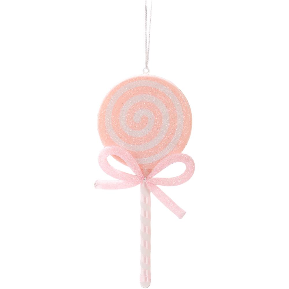 20.5*11cm Christmas Lollipop Decorations Festive Decor Festive Bow Ornaments Elegant Pink Bow Lightweight Christmas Decor