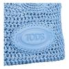 Tods Frontlogo Verstellbarer Schultergurt Raffia Tragetasche Einkaufstasche Schulter Handtasche Mini Damen-Tragetaschen Hellblau XBWEBLF0100RGM3L20