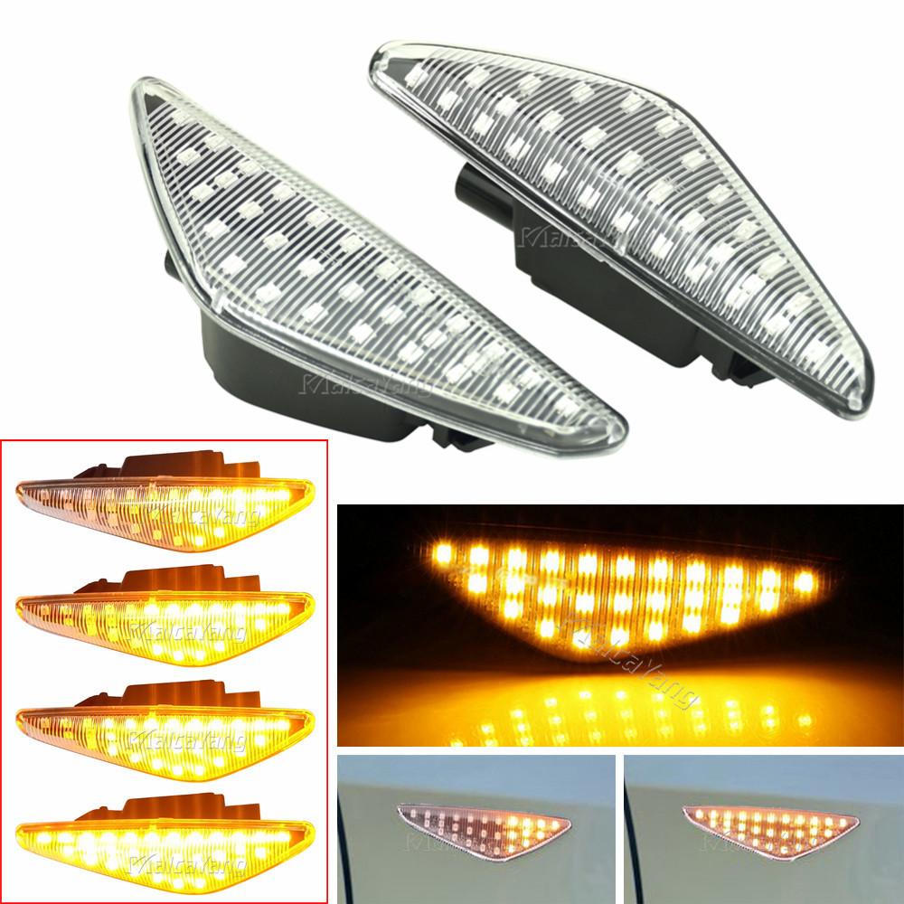 2PCS Dynamic Flowing LED Side Marker Signal Light For BMW X3 F25 X5 E70 X6 E71 E72 2007-2019 Sequential Blinker Lamp