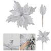 Handmade Artificial Christmas Flowers Shiny Xmas Tree Ornaments  Party Supplies