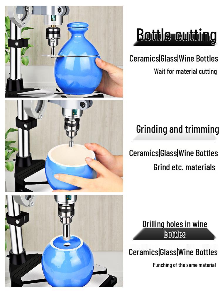 Multi-Functional Glass Bottle and Ceramic Pot Cutting & Polishing Machine