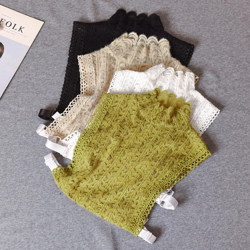 

Girls Versatile Ruffle Stand-Up Collar Sweater Decoration for Autumn and Winter