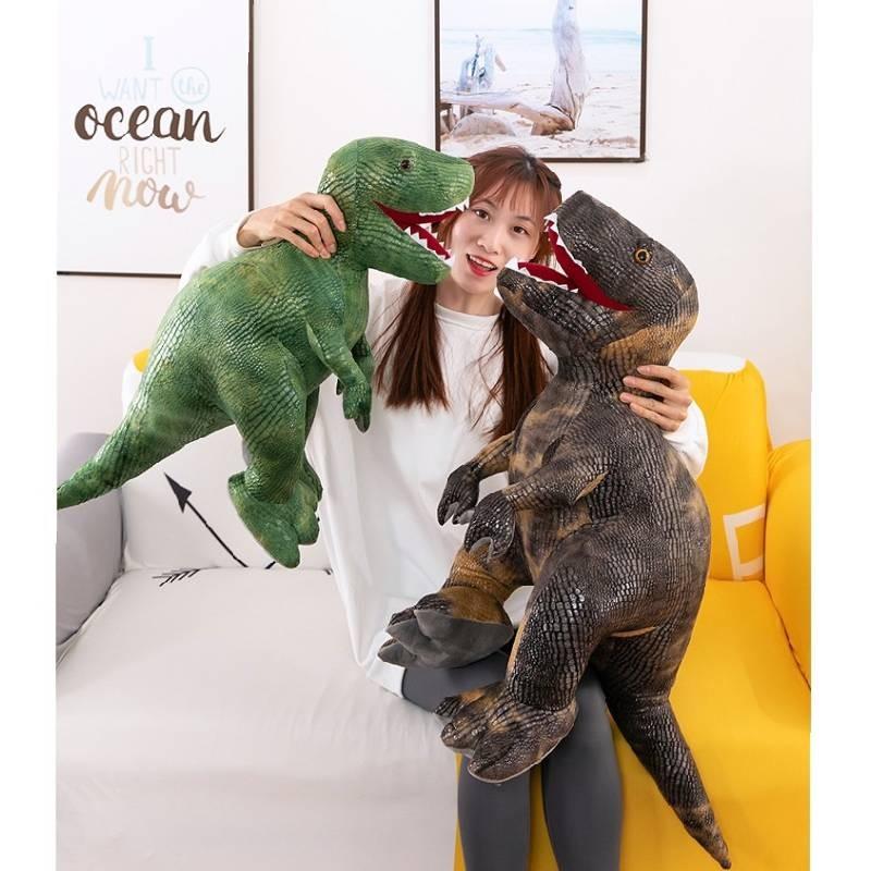 Adorable Dinosaur Plush Toy Soft Cuddly Tyrannosaurus Rex Pillow For Kids Boys Birthday Gift