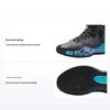 Zapatillas de Baloncesto de Caña Alta para Niños con Pomo Redondo, Absorción de Impactos, Resistentes al Desgaste, Zapatillas de Baloncesto para Niños Negro Azul Morado T12331190R-4