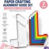 Multi-size Paper Crafting Alignment Guides Color-coded Precision Layering Paper Positioning Rulers Set Matting Spacers Size Tabs