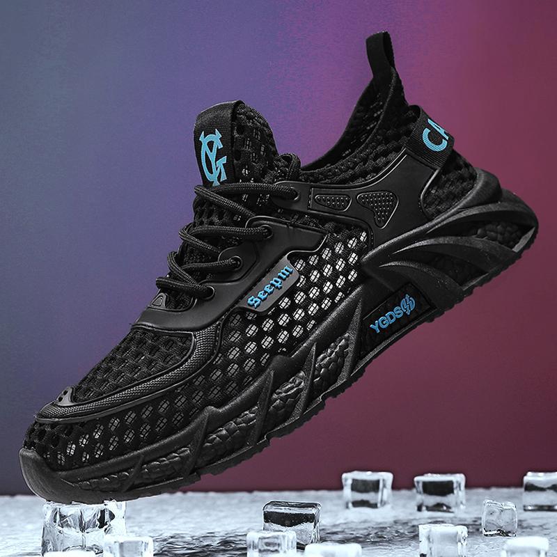 Men's shoes summer breathable large mesh men's shoes fashion casual sports shoes breathable mesh shoes light and comfortable trendy shoes