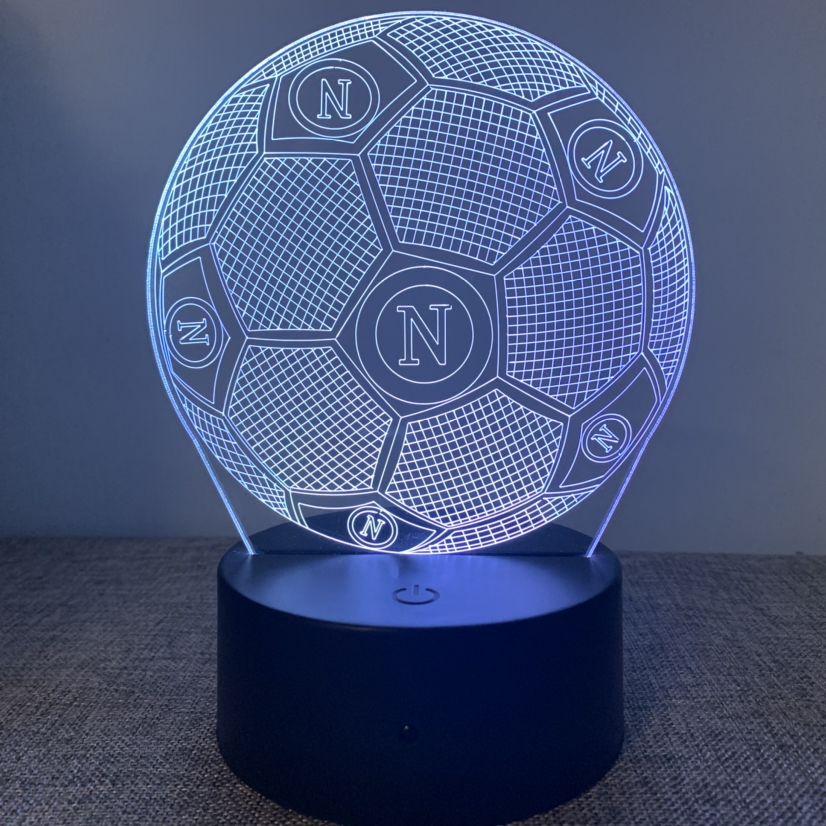 3d Led Acrylic Night Light Football Club Touch Table Desk Lamp 7 Colour Gifts