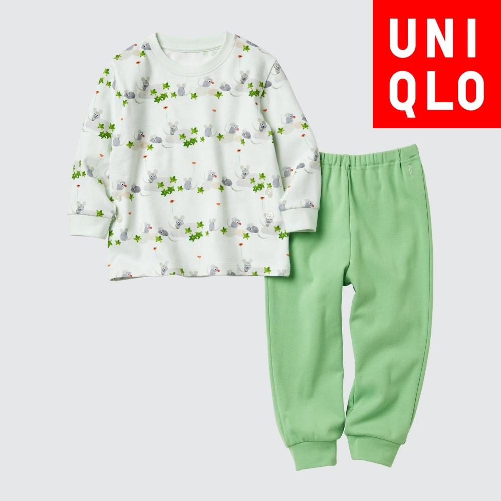 

Uniqlo BT Picture Book Пижама Длинный рукав 53 GREEN/BABY 90