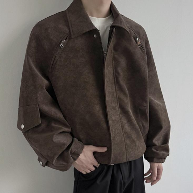 STREETRICH Autumn American Retro Cargo Jacket Men Streetwear Fashion Loose Casual Short Bomber Coat Man Motorcycle Jacket Outerwear