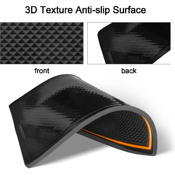 Cup Holder Erts For Subaru Crosstrek Accessories      2018, For Subaru Impreza 2017- Center Console Mat Non-Slip Door Pocket Liners (15Pc, Orange)