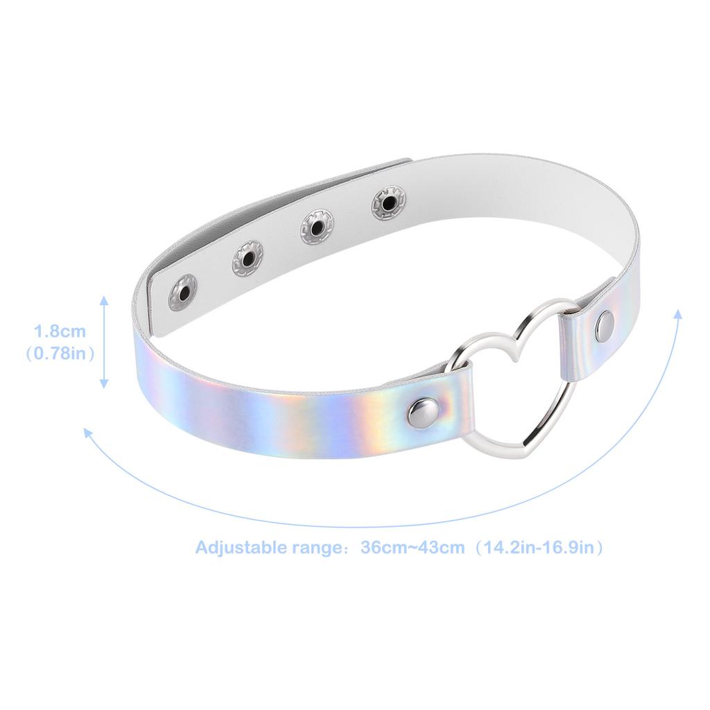 Women Men Girls Jewelry Women Heart Collar Choker PU Leather Clavicle Necklace