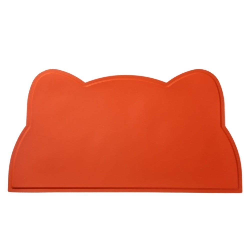 

Anti-Slip Pet Silicone Feeding Mat Washable Easy To Clean Cat Food Mat Dirty Resistant Dog Cat Bowl Mat for Cats and Dogs оранжевый