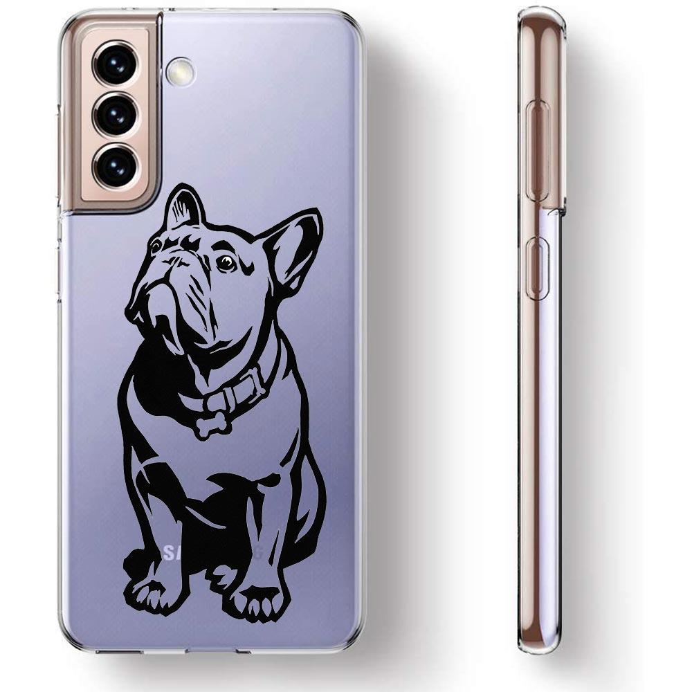 French Bulldog Phone Case For Samsung Galaxy S23 S22 Ultra S20 S21 FE 5G S10 S10E S9 S8 Plus 4G Soft Silicone Clear Cover Couqe