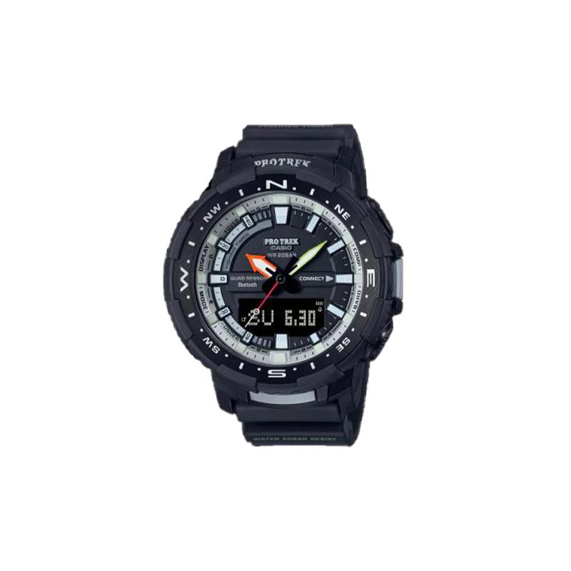

Casio CASIOPRO TREK series-PRT fashion step counting function moon age tide stopwatch alarm clock quartz movement resin strap Japanese PRT-B70BE-1JR чорний